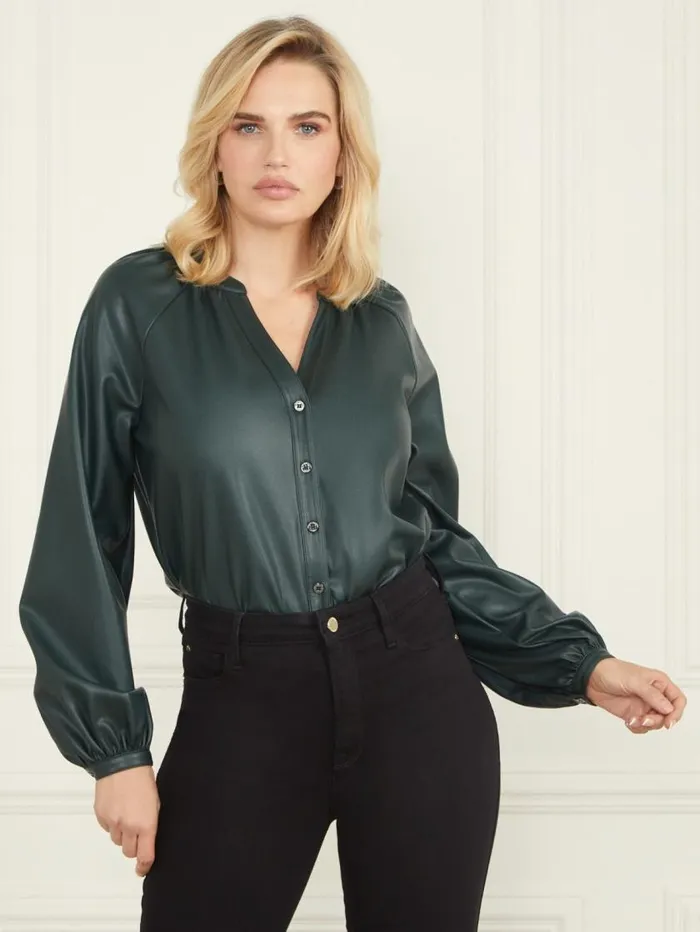 Women Foxton Blouse Chenille Green Marciano Tops And Sweaters