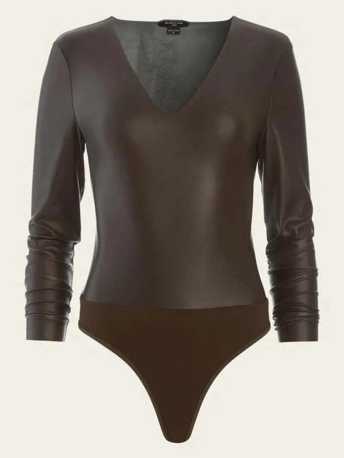 Women Foxton Bodysuit Dark Roast Marciano Tops And Sweaters Women Foxton Bodysuit Dark Roast Marciano Tops And Sweaters