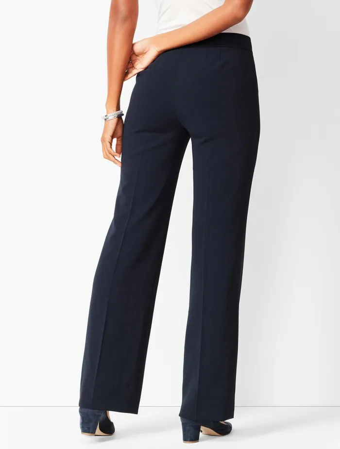 Women Full Length Talbots Easy Travel WideLeg Pants Black