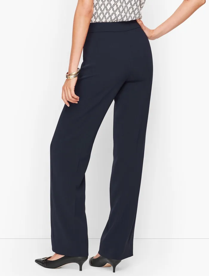 Women Full Length Talbots Easy Travel WideLeg Pants Black
