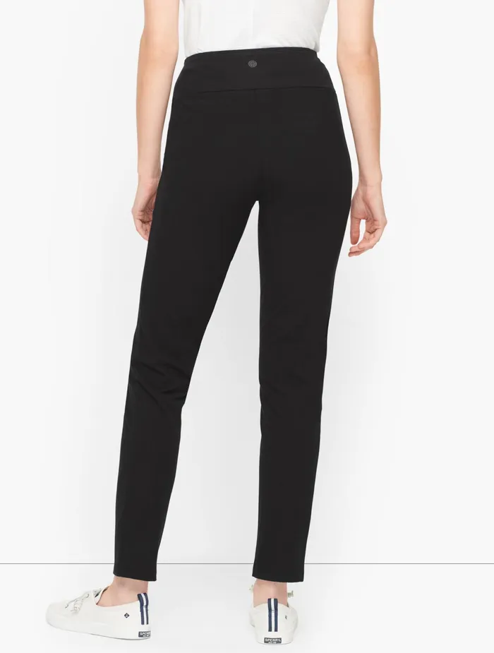 Women Full Length Talbots High Waist Yoga Leggings Black