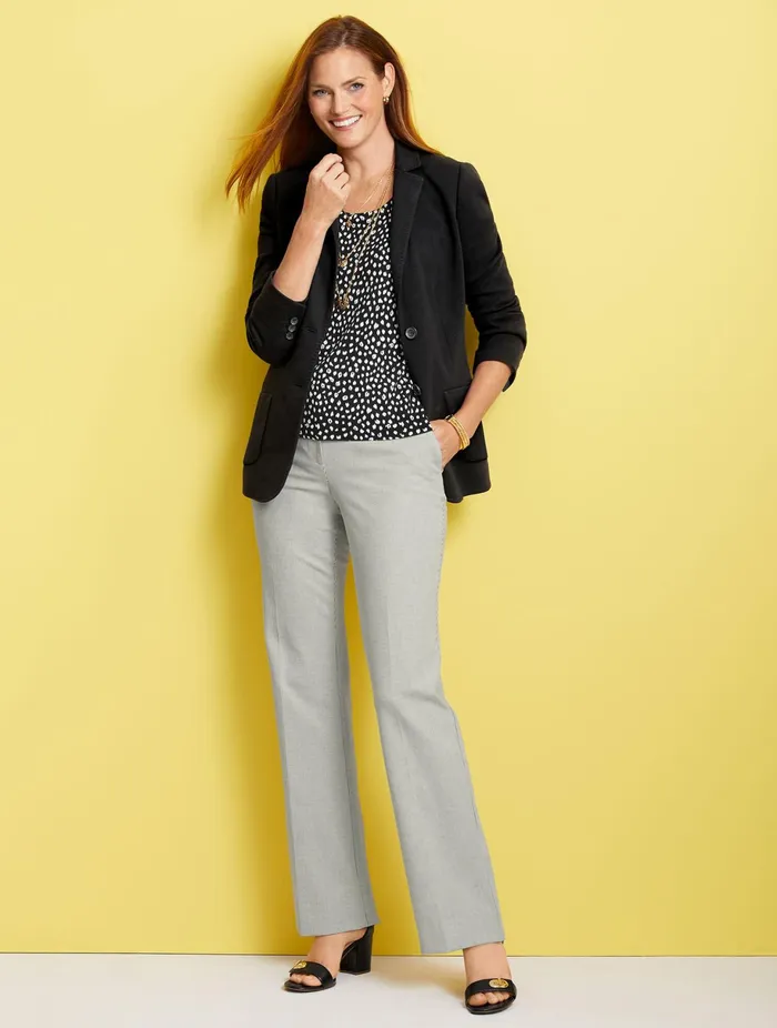 Women Full Length Talbots Newport Pants Blackivory