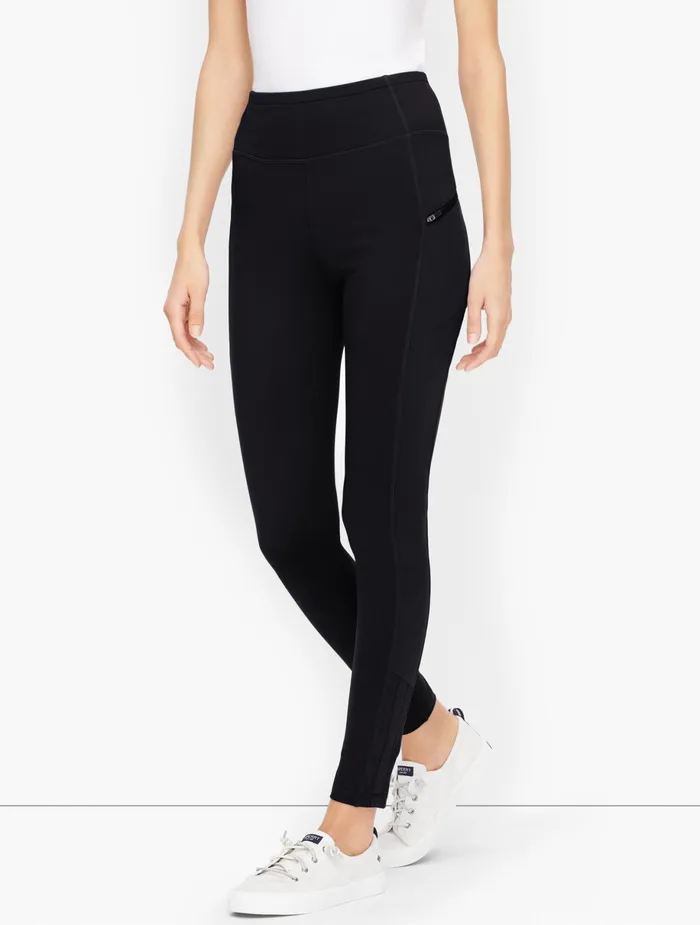 Women Full Length Talbots On The Move High Waist LeggingsSolid Talbots Black