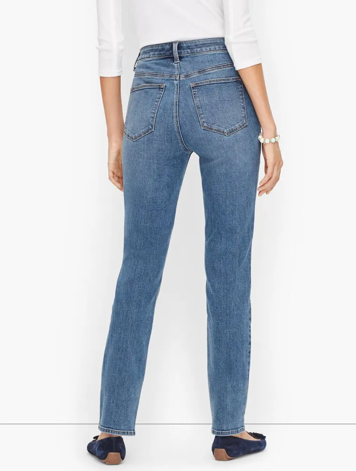Women Full Length Talbots Plus Size Exclusive Straight Leg Jeans Shore Wash