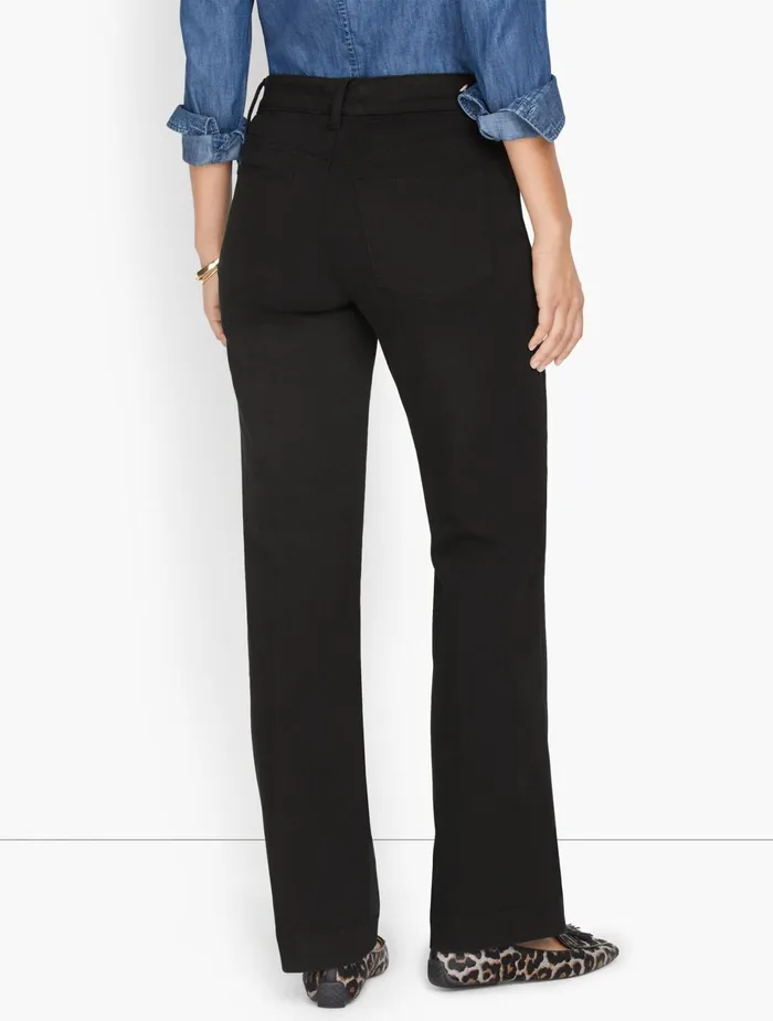 Women Full Length Talbots Trouser Jeans Black