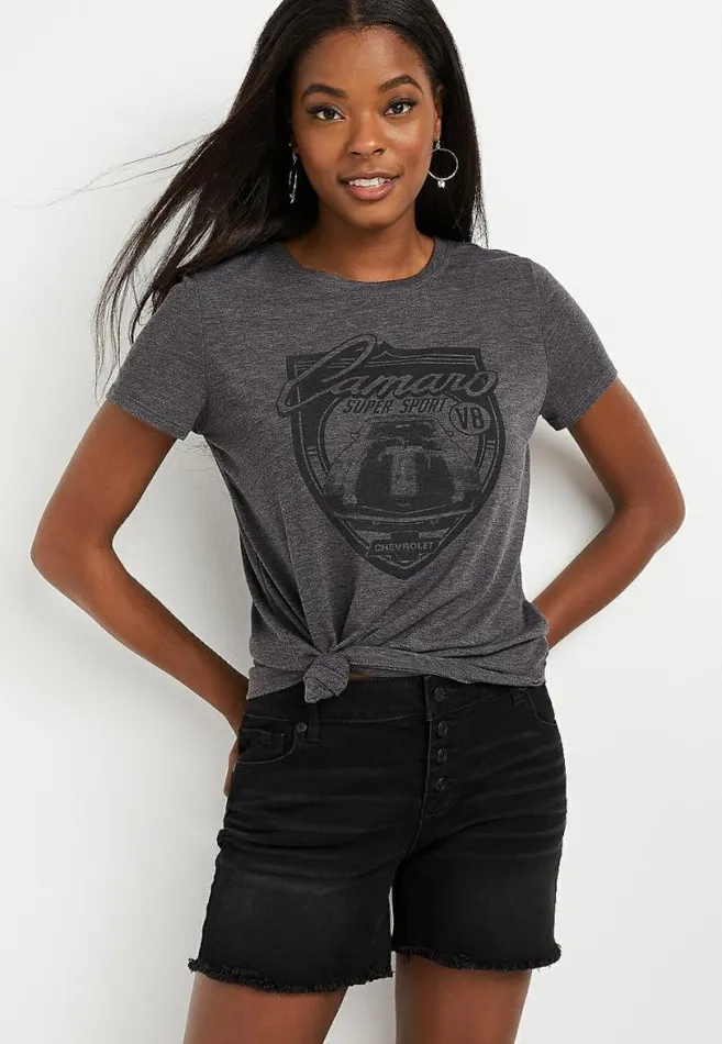 Women Gray Camaro Graphic Tee Maurices Tops