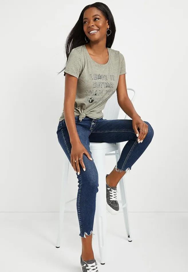 Women Green Better Than You Found It Graphic Tee Maurices Tops