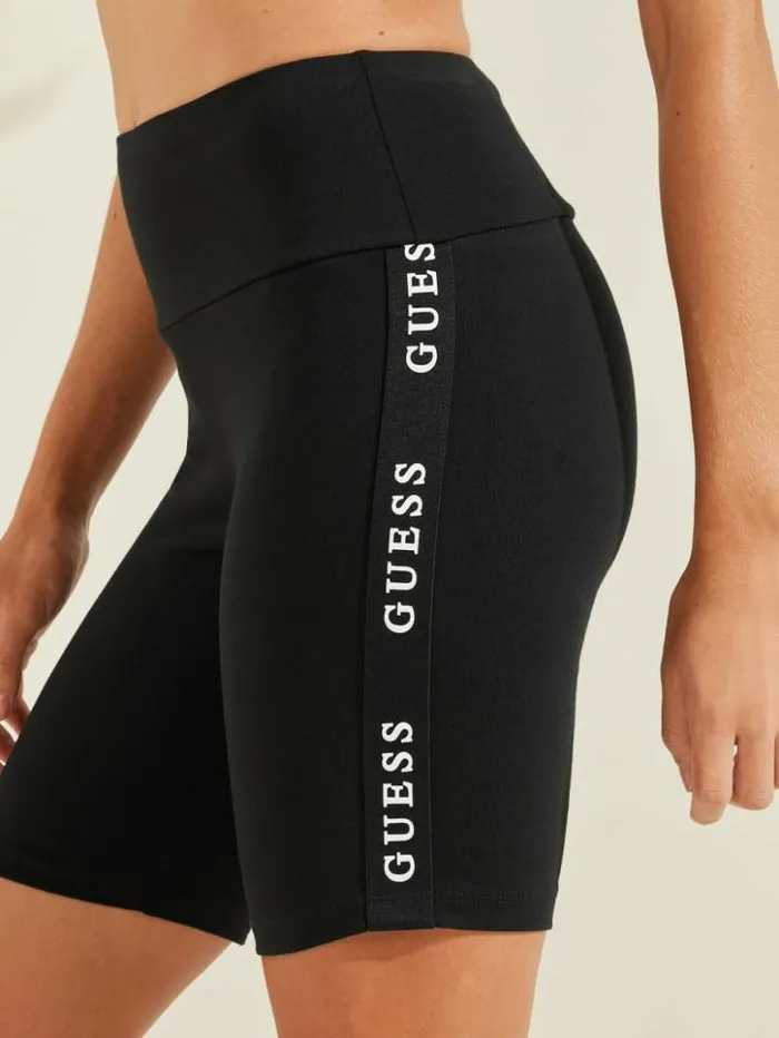Women GUESS Activewear Eco ALine Biker Shorts Black