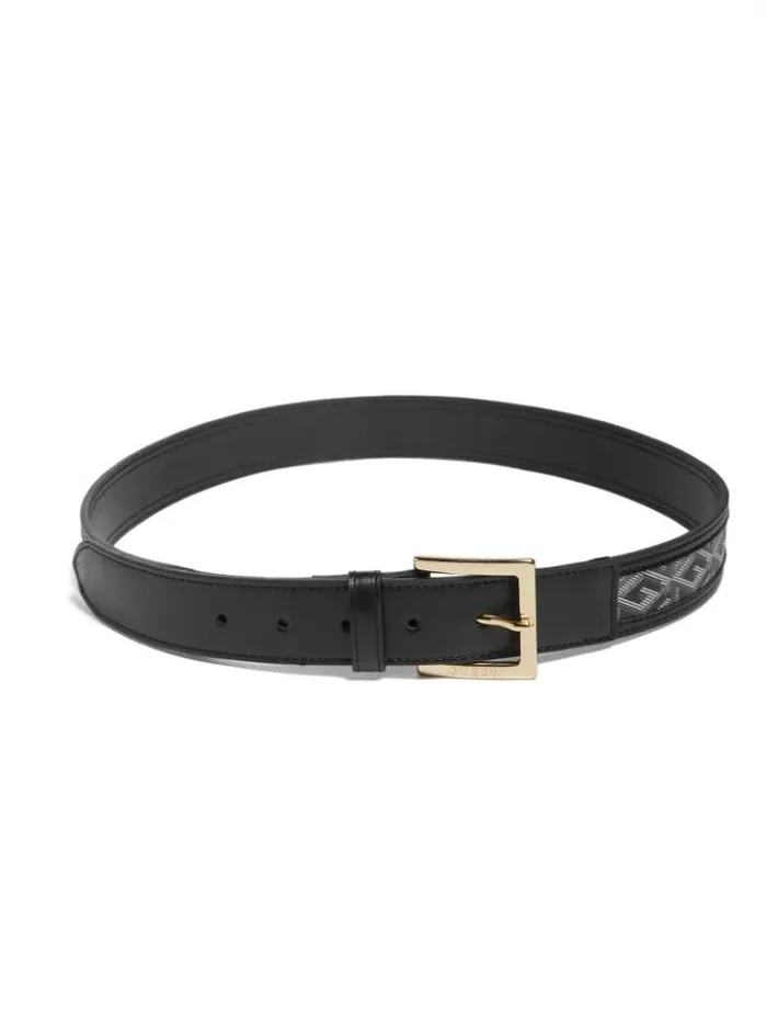 Women GUESS Belts Hallie G Cube Belt Black Floral Print