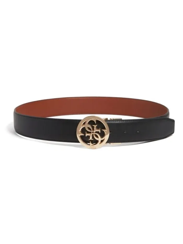 Women GUESS Belts Priscilla Reversible Quattro G Belt Black