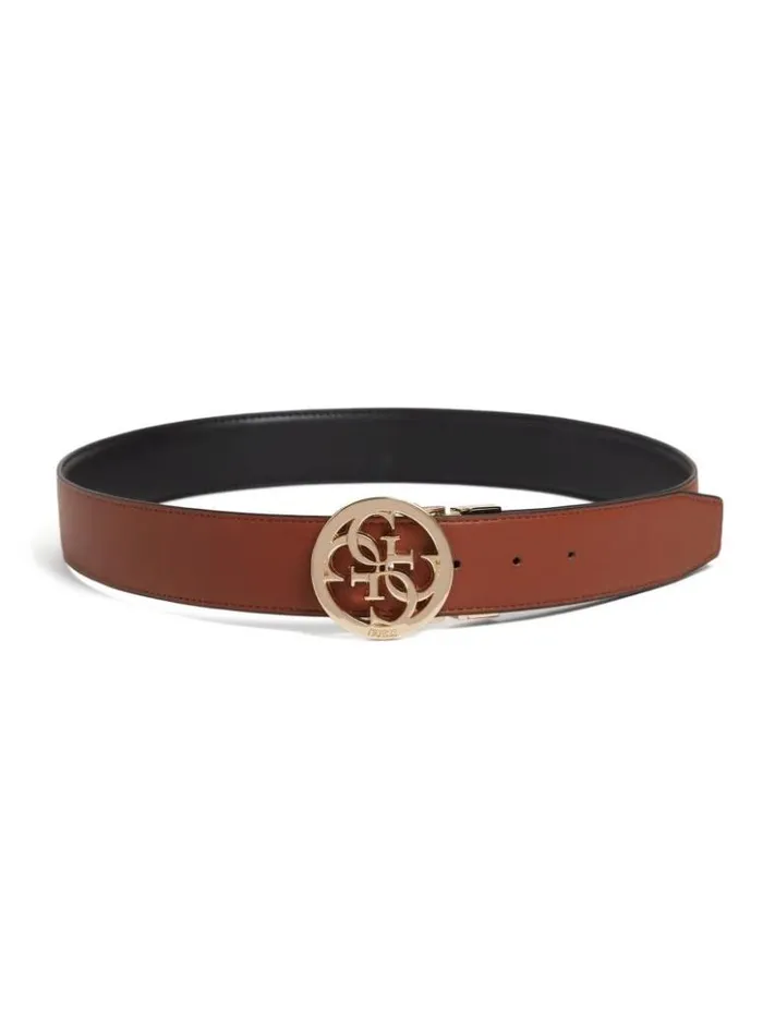 Women GUESS Belts Priscilla Reversible Quattro G Belt Black