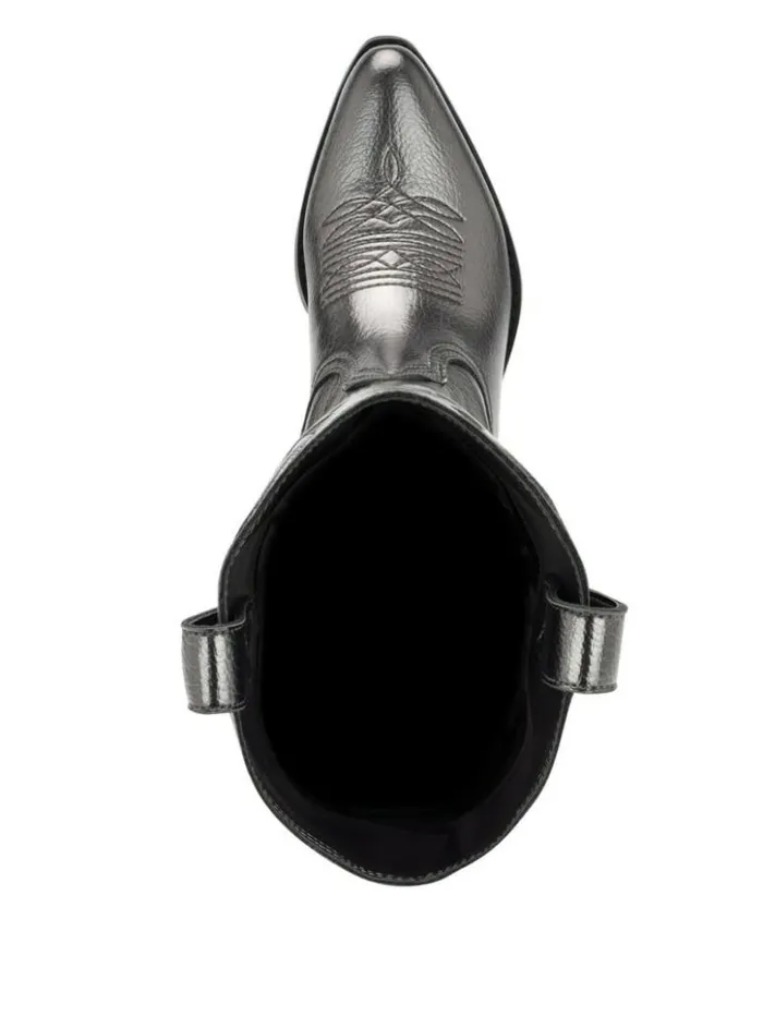 Women GUESS Boots and Booties Ginnifer KneeHigh Cowboy Boots Gunmetal