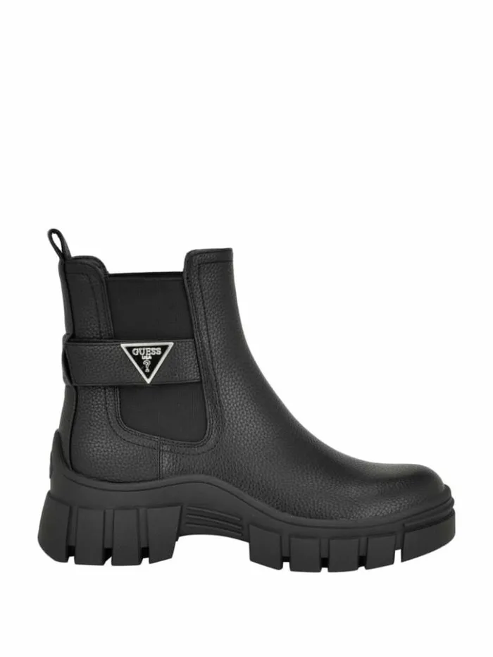 Women GUESS Boots and Booties Hensly Triangle Chelsea Bootie Black 002