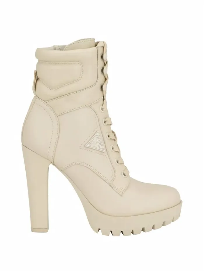 Women GUESS Boots and Booties Tanisa Heeled Booties Ivory 150