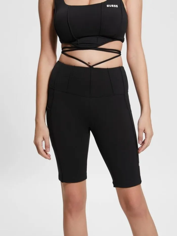 Women GUESS Bottoms Brigit Biker Shorts Black