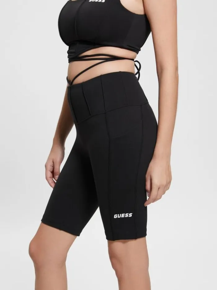 Women GUESS Bottoms Brigit Biker Shorts Black