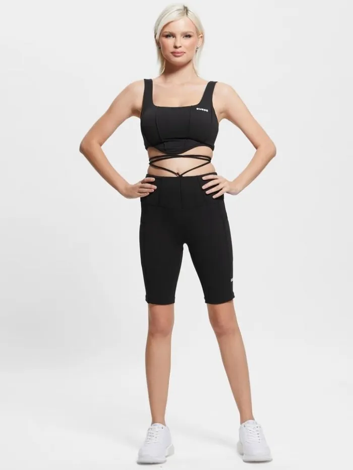 Women GUESS Bottoms Brigit Biker Shorts Black