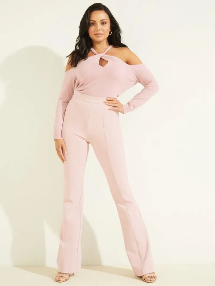 Women GUESS Bottoms Chloe Flared Pant Lilac Mist