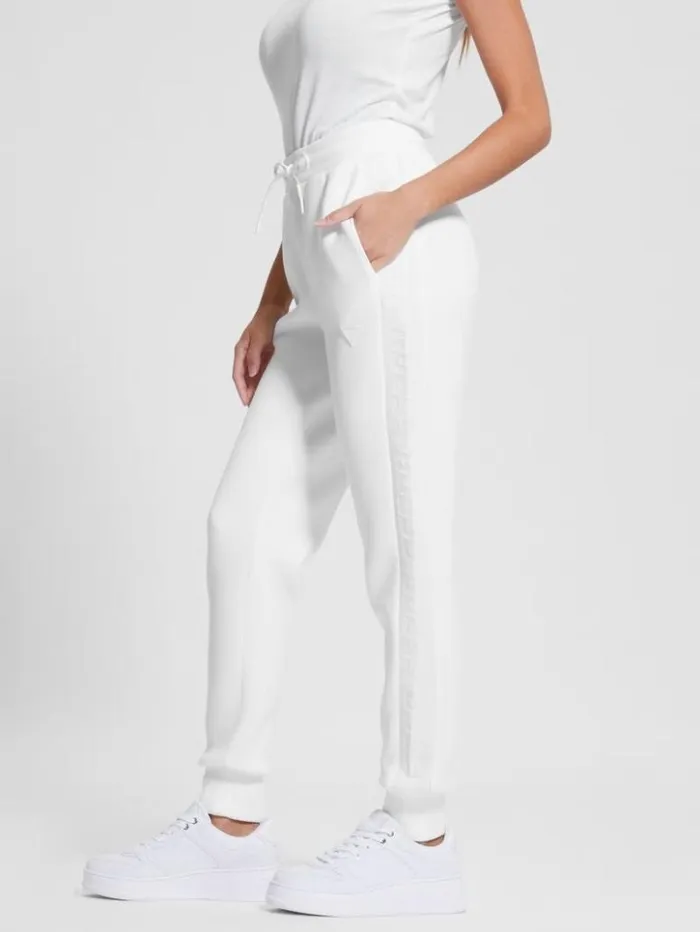 Women GUESS Bottoms Eco Allie Scuba Active Pants Ocean Salt