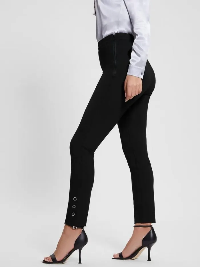 Women GUESS Bottoms Eco Claudia Ring Ankle Pant Black