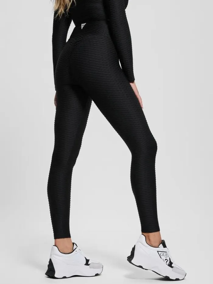 Women GUESS Bottoms Eco Delma Active Leggings Black