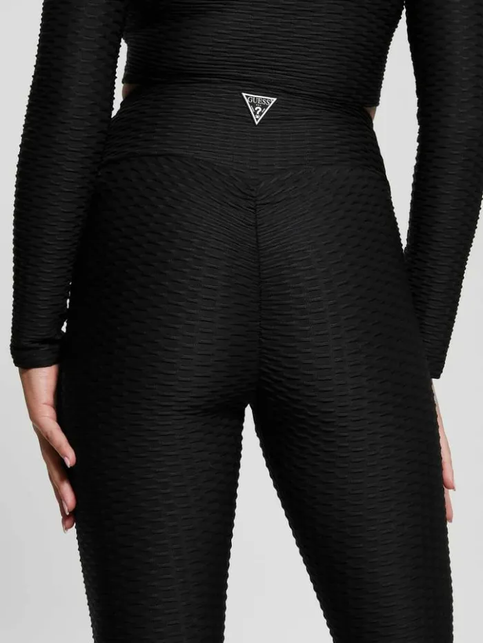Women GUESS Bottoms Eco Delma Active Leggings Black