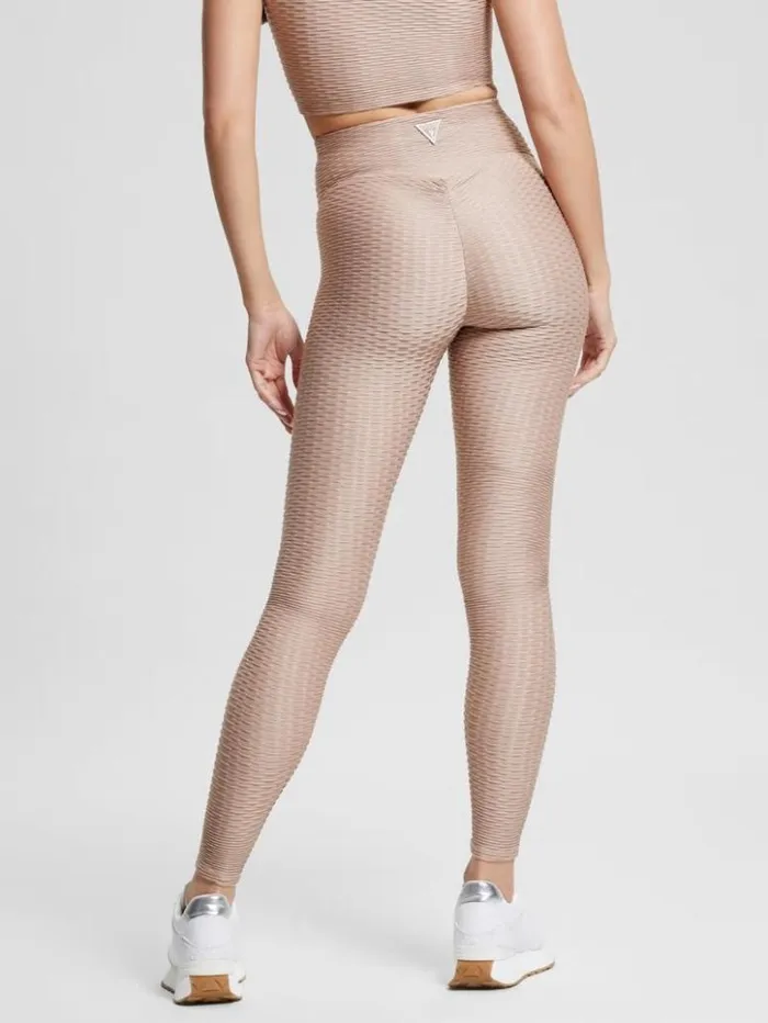 Women GUESS Bottoms Eco Delma Active Leggings Gentle Mink