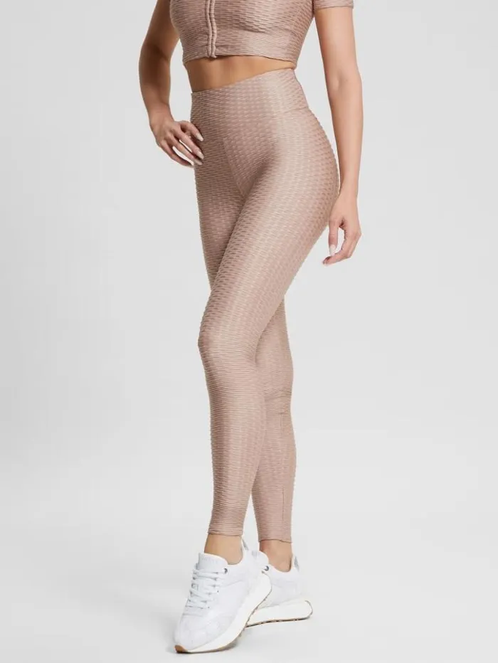 Women GUESS Bottoms Eco Delma Active Leggings Gentle Mink