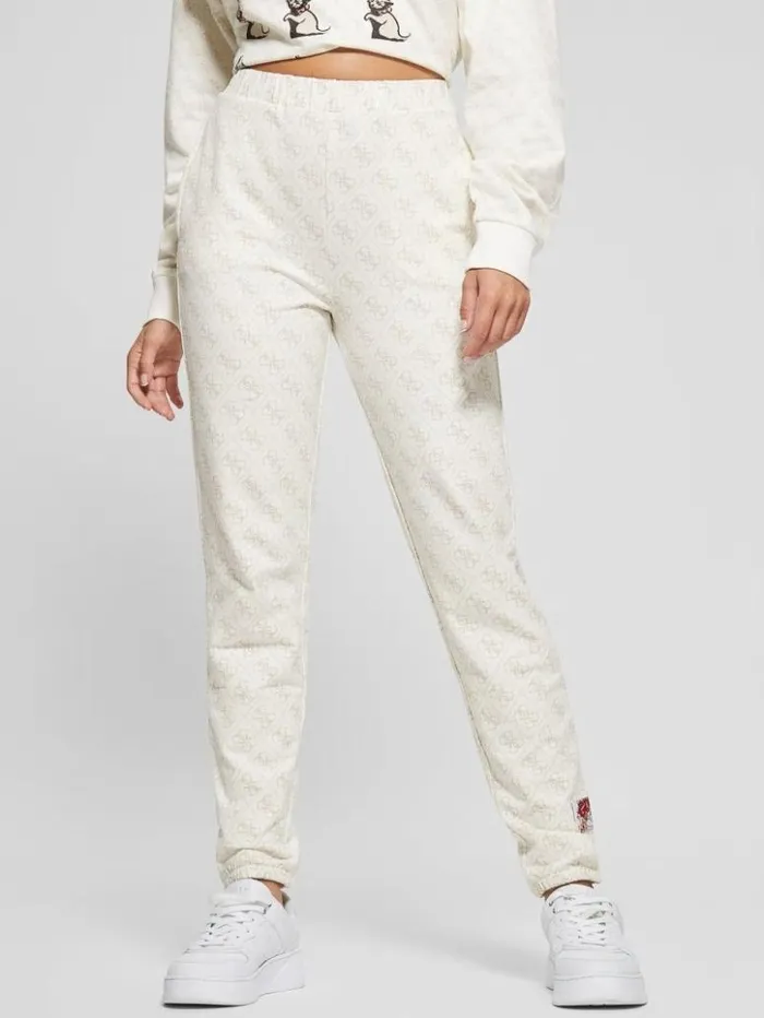 Women GUESS Bottoms Eco Quattro G Joggers 4g Medium Light Beige