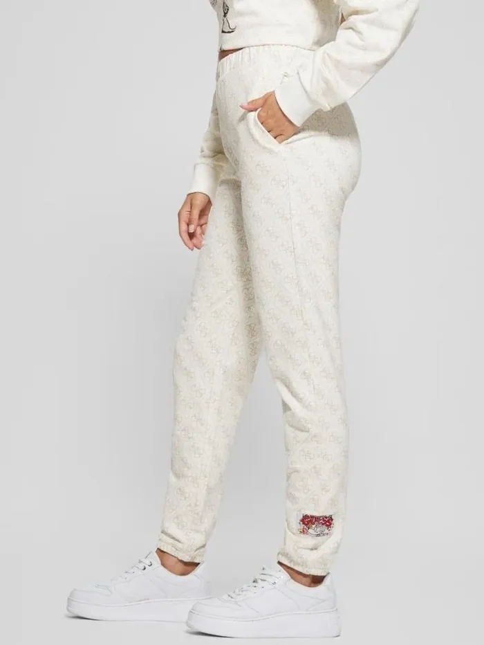 Women GUESS Bottoms Eco Quattro G Joggers 4g Medium Light Beige