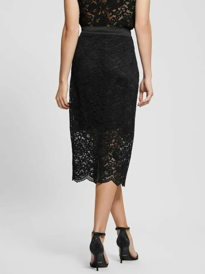 Women GUESS Bottoms Erika Midi Skirt Black