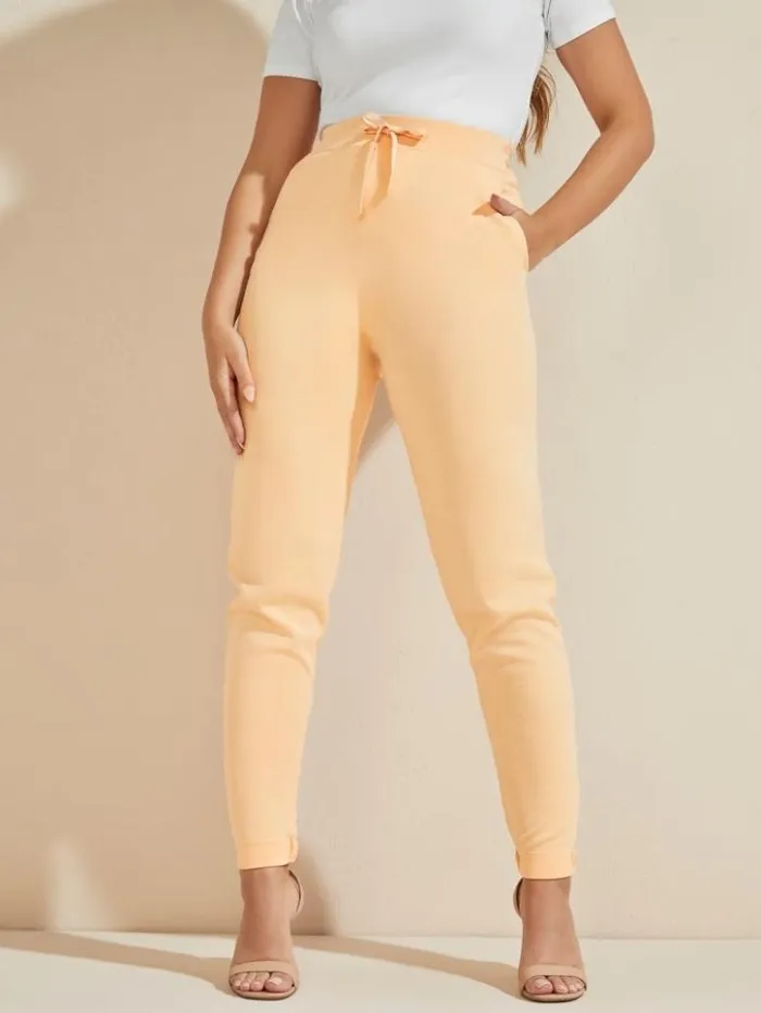 Women GUESS Bottoms Francesca Leisure Jogger Soft Peach