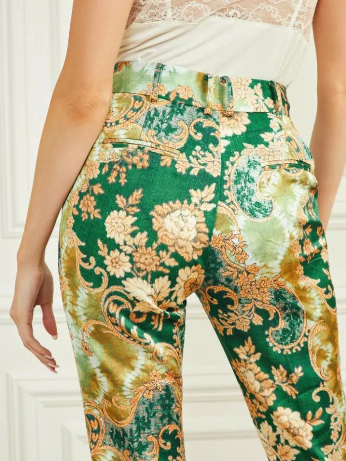 Women GUESS Bottoms Gloria Chino Pant Heirloom Print