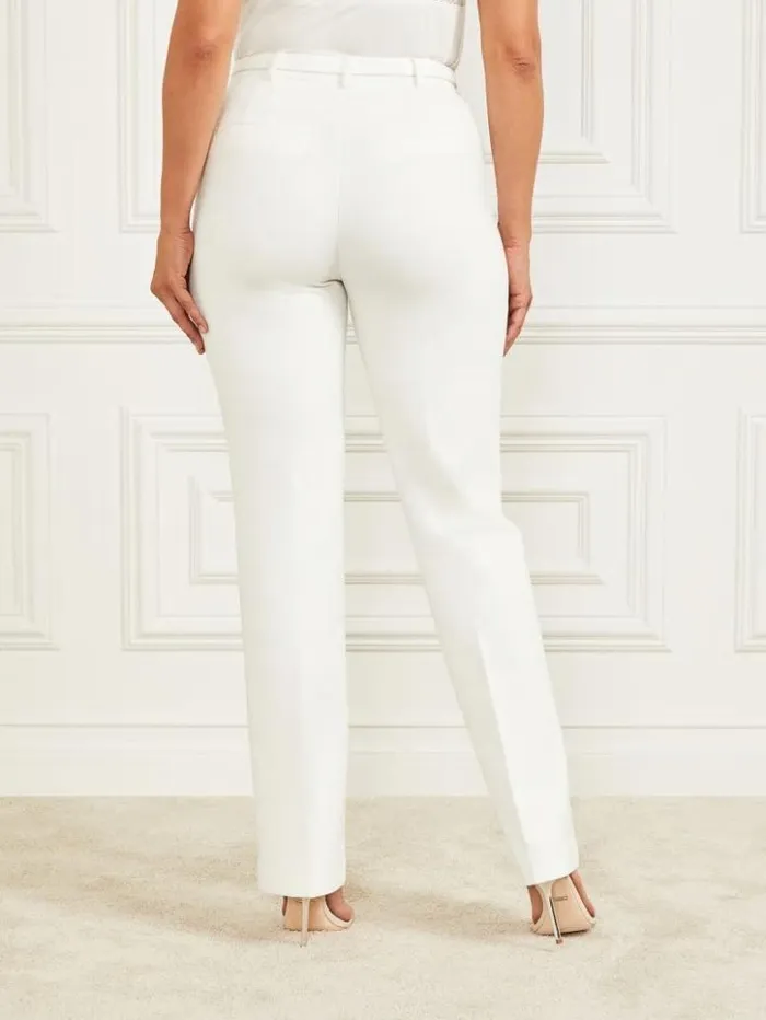 Women GUESS Bottoms Harper Pant Pale Pearl