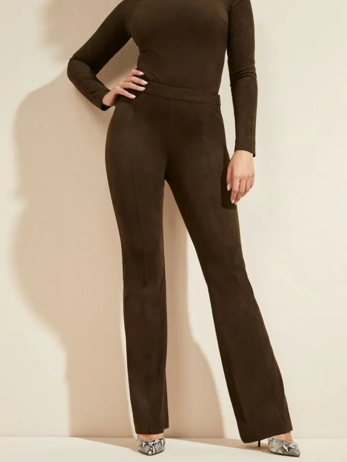 Women GUESS Bottoms Leonie Pant Burnt Wood Multi
