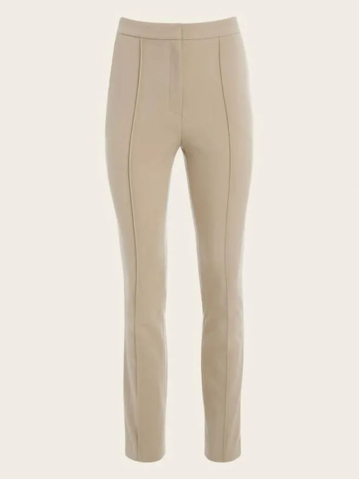 Women GUESS Bottoms Logan Straight Leg Pant Natural Siena