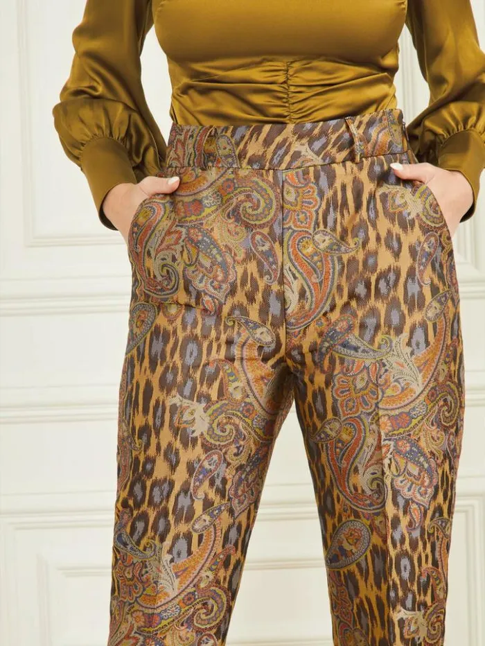 Women GUESS Bottoms Phoenix Rising Jacquard Pant Phoenix Rising Jacquard