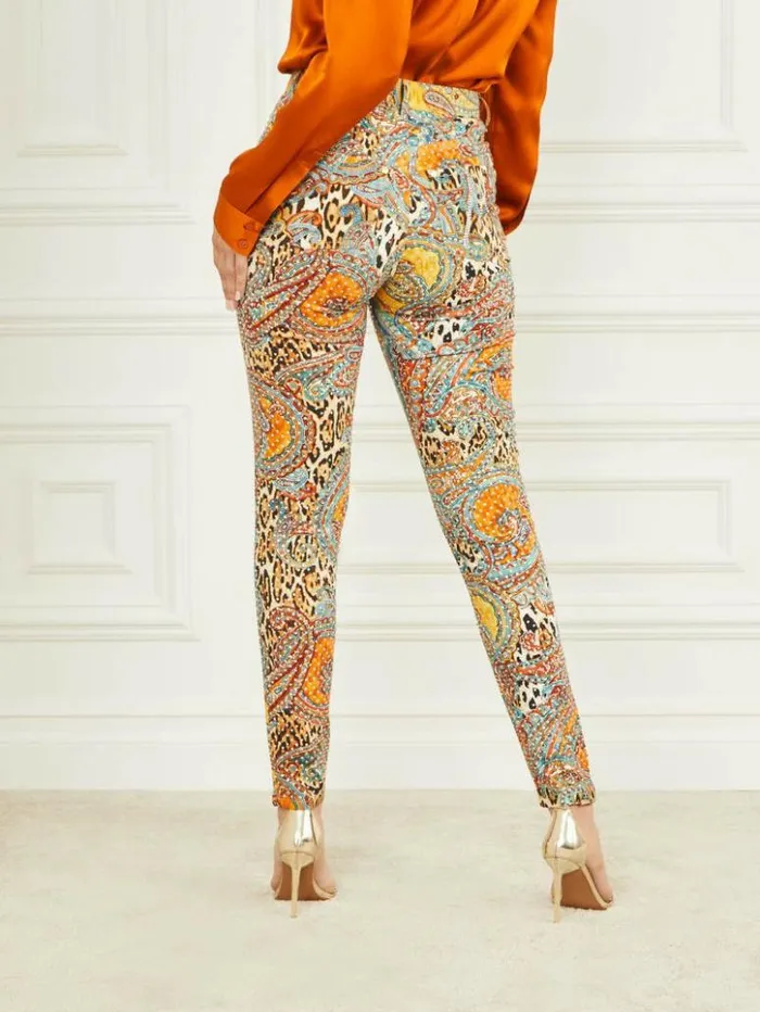 Women GUESS Bottoms Phoenix Rising Stiletto No 97 Skinny Jeans Phoenix Rising Print Women GUESS Bottoms Phoenix Rising Stiletto No 97 Skinny Jeans Phoenix Rising Print