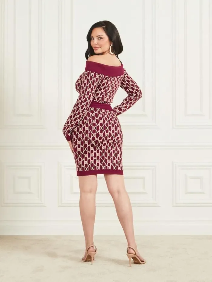 Women GUESS Dresses and Jumpsuits Angelina OfftheShoulder Dress M Allover Jacquard Vinega Women GUESS Dresses and Jumpsuits Angelina OfftheShoulder Dress M Allover Jacquard Vinega