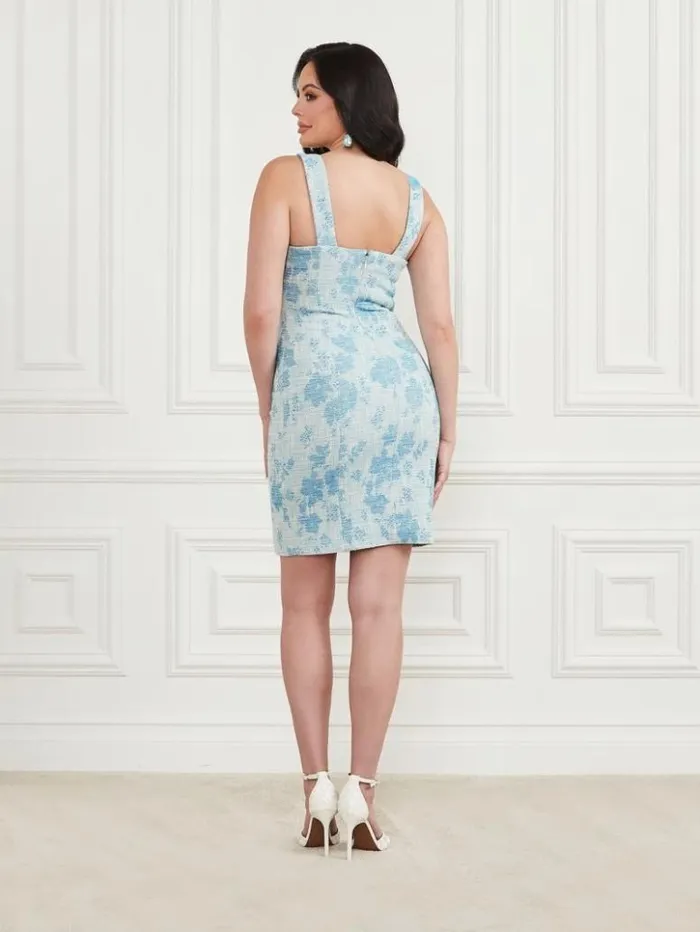 Women GUESS Dresses and Jumpsuits Avah Dress Cineraria Spring Wave