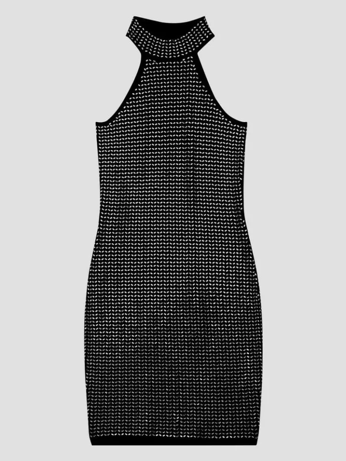 Women GUESS Dresses and Jumpsuits Celeste Mirror Sweater Dress Black