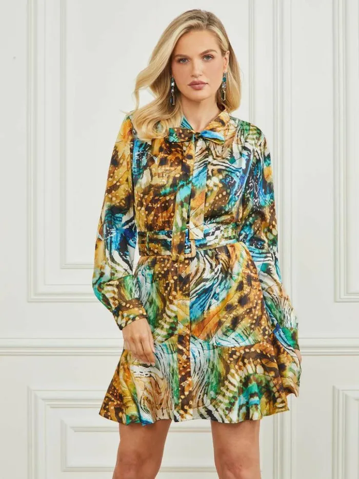 Women GUESS Dresses and Jumpsuits Dianne Printed Shift Dress Eutopia Print