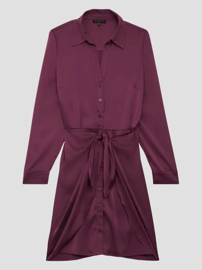 Women GUESS Dresses and Jumpsuits Eco Alya Dress Black Cherry