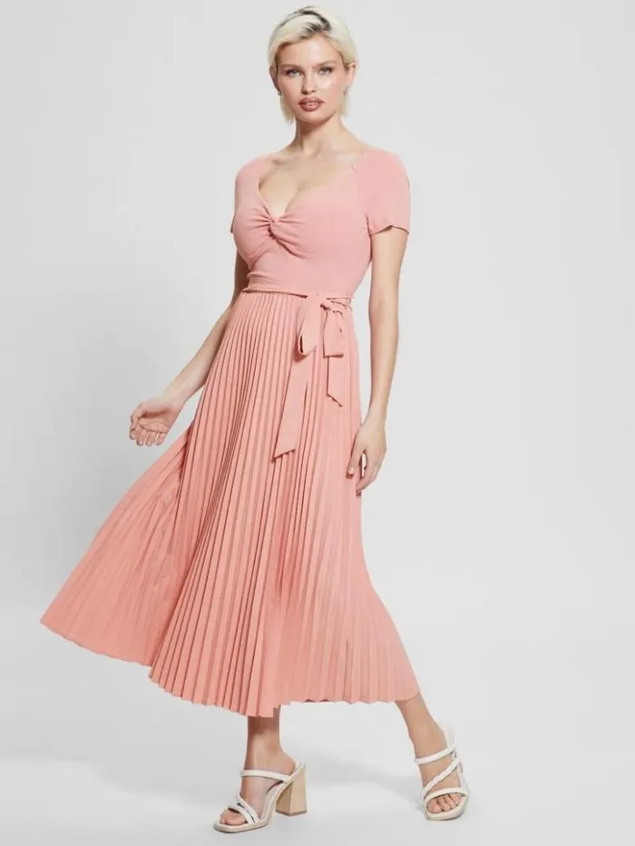 Women GUESS Dresses and Jumpsuits Eco Erynn Belted Dress Midsummer Rose