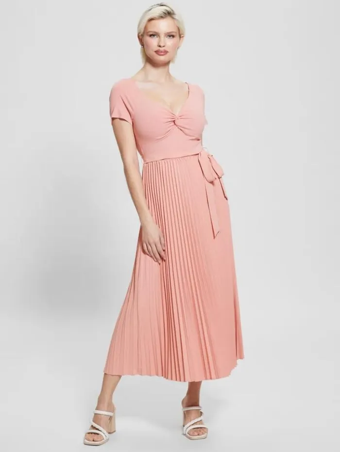 Women GUESS Dresses and Jumpsuits Eco Erynn Belted Dress Midsummer Rose