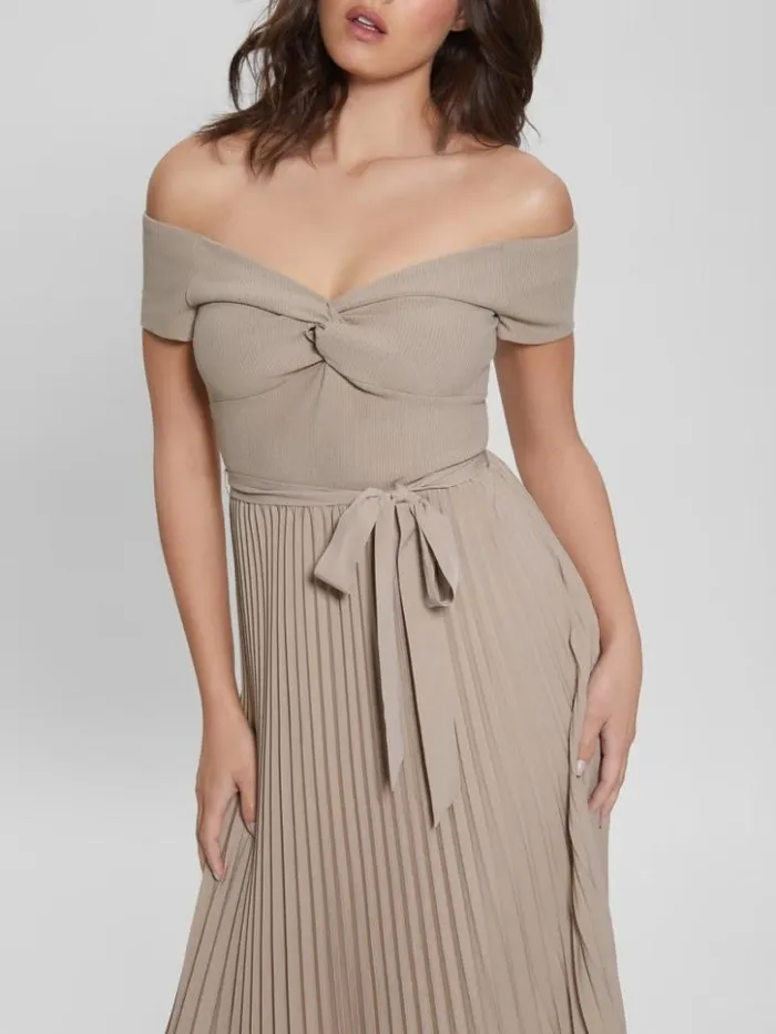 Women GUESS Dresses and Jumpsuits Eco Erynn Belted Dress Summer Clay
