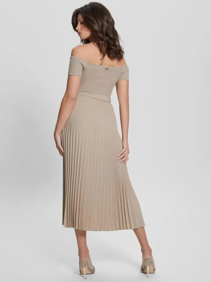 Women GUESS Dresses and Jumpsuits Eco Erynn Belted Dress Summer Clay