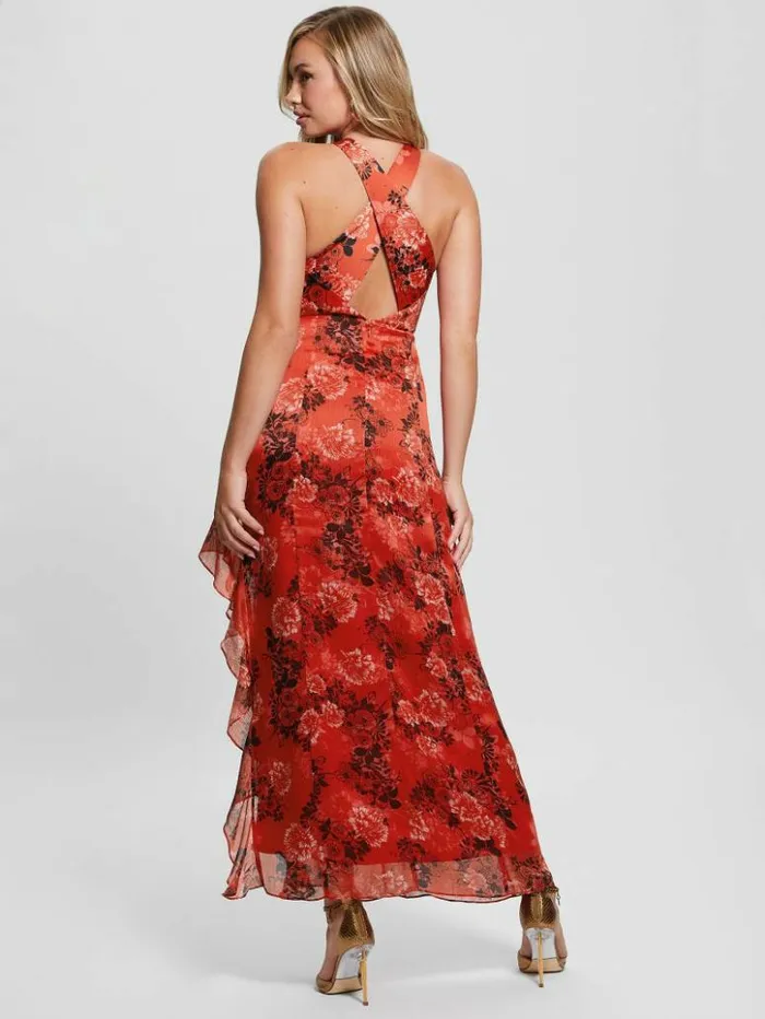 Women GUESS Dresses and Jumpsuits Eco Evangelina Maxi Dress Call Me Cherry Print Women GUESS Dresses and Jumpsuits Eco Evangelina Maxi Dress Call Me Cherry Print