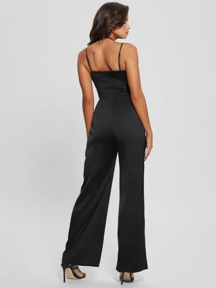 Women GUESS Dresses and Jumpsuits Eco Remi Satin Jumpsuit Black