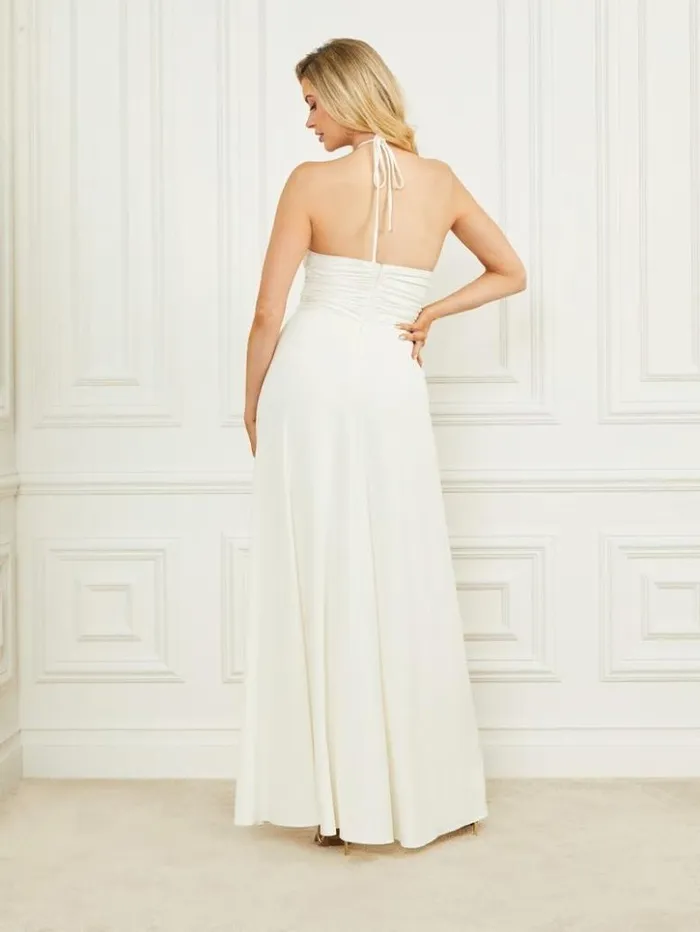 Women GUESS Dresses and Jumpsuits Frida Draped Jumpsuit Pale Pearl